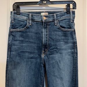 Mother denim hustler ankle fray